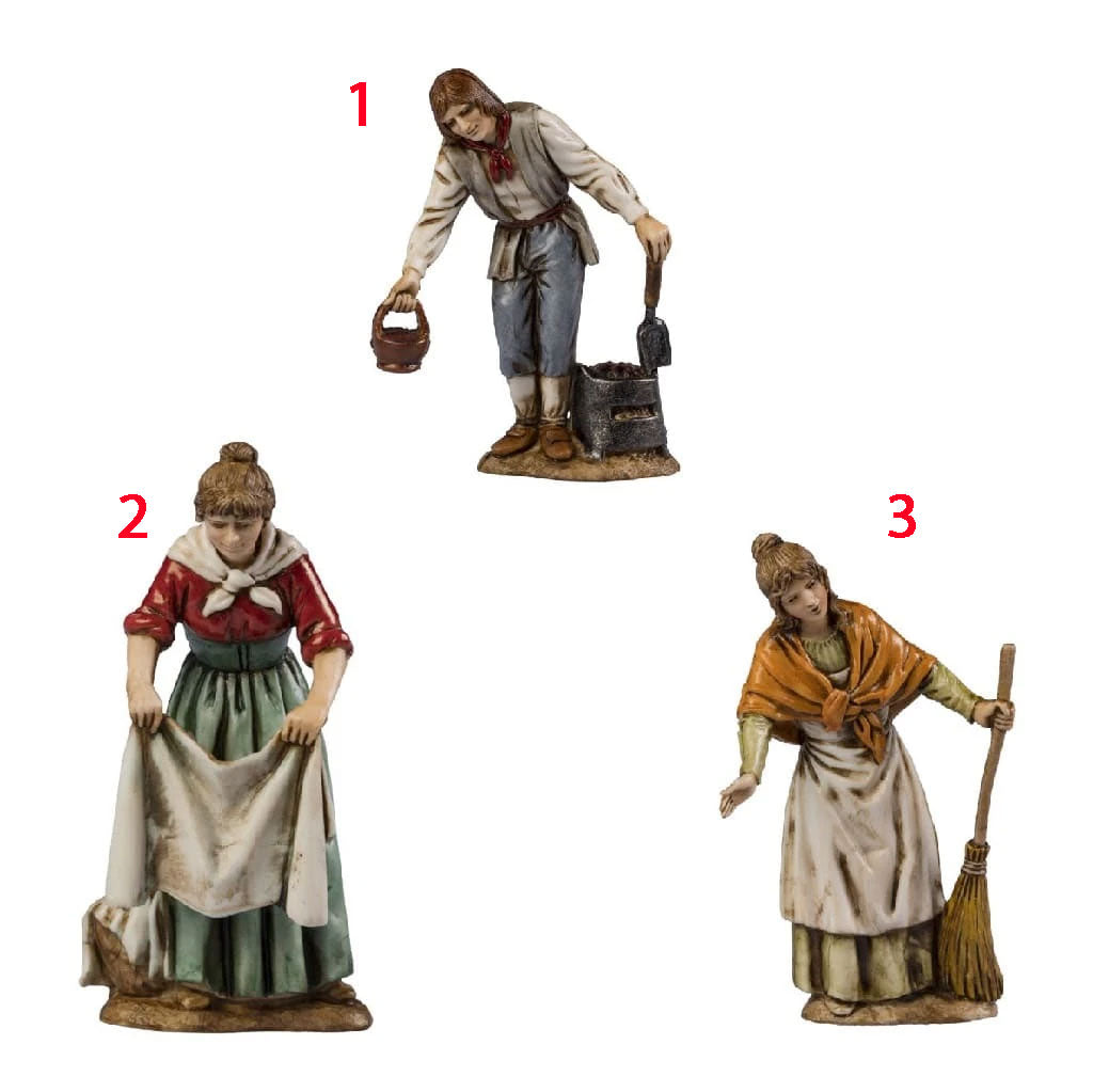 DONNA CHE PULISCE 10CM IN RESINA MODELLO ASSORTITO