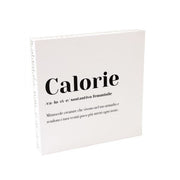 QUADRETTO DIZIONARIO IN CARTONE CALORIE 20X20X3 CM BIANCO