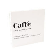 QUADRETTO DIZIONARIO CAFFE' 20X20XCM BIANCO