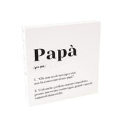 QUADRETTO DIZIONARIO PAPA' 20X20X3 CM BIANCO