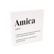 QUADRETTO DIZIONARIO AMICA 20X20XCM BIANCO