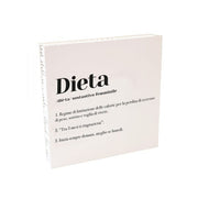 QUADRETTO DIZIONARIO DIETA 20X20X3 CM BIANCO