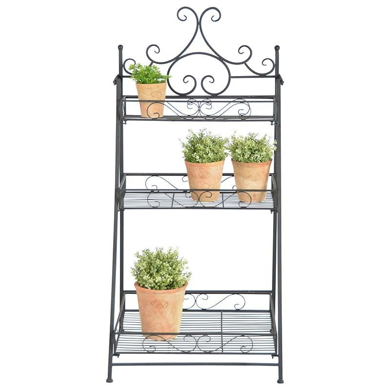 ETAGERE A SCALETTA RIPIEGABILE CON TRE RIPIANI