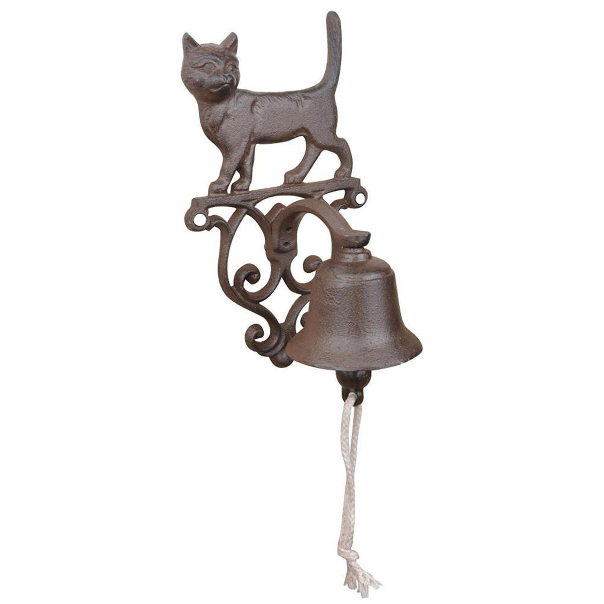 CAMPANA IN GHISA CON DECORAZIONE GATTO APPENDIBILE