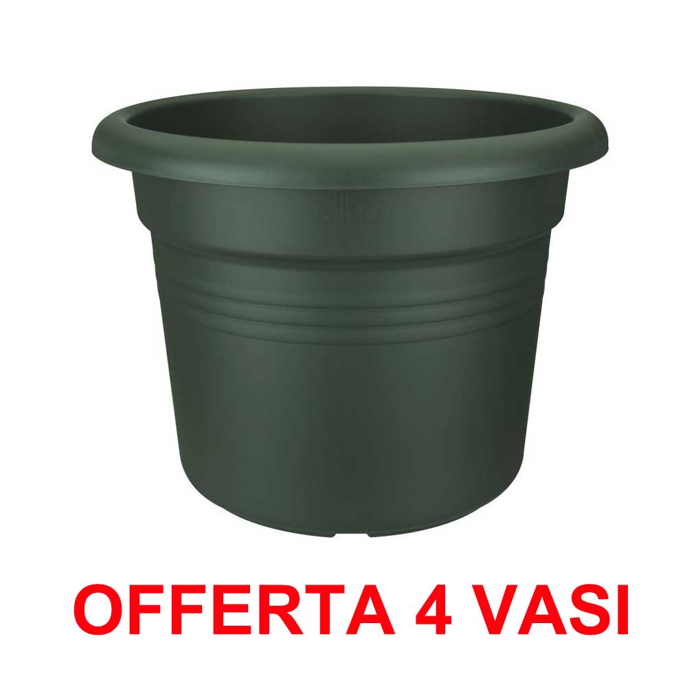 OFFERTA 4 VASO GREEN BASICS CILINDER 25CM VERDE