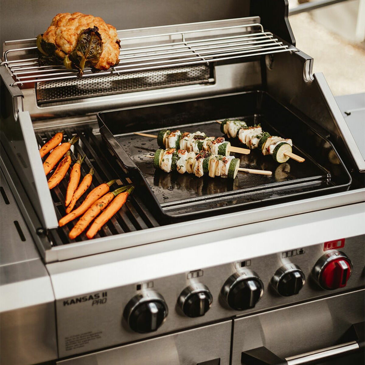 PLANCHA IN GHISA PER BBQ KANSAS II PRO, MONROE PRO, COLORADO ENDERS - 42,5 X 42 X 7 CM - NERO
