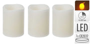 OFFERTA 3 CANDELA LED 6,5CM CON TIMER COLOR AVORIO