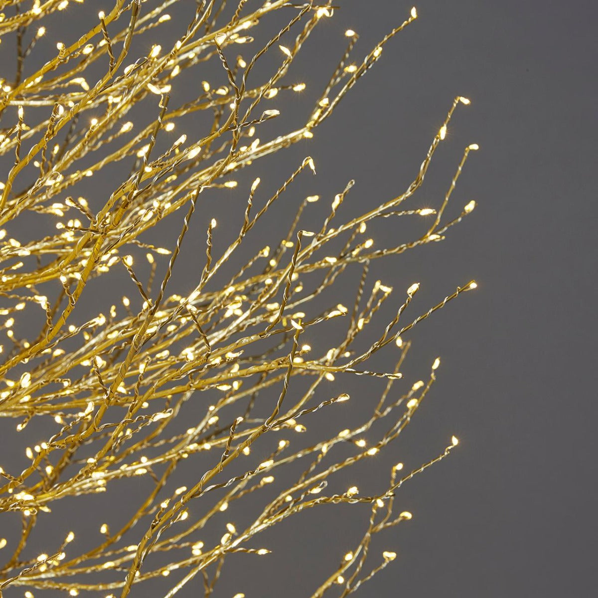 ALBERO FAGGIO CON BASE H210CM 2700LED ORO LUCE BIANCA CALDA