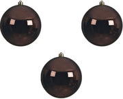 OFFERTA 3 PALLINE DI NATALE 14 CM MARRONE SCURO