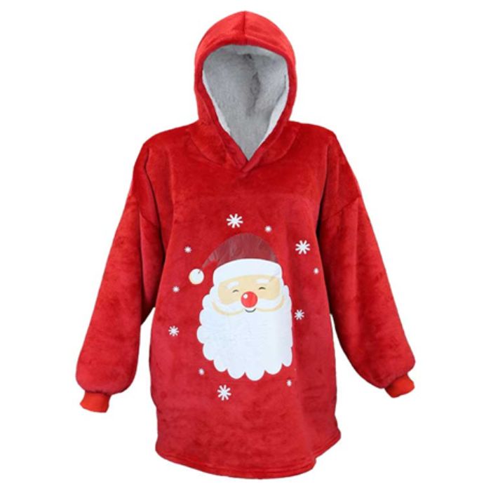 FELPA CON CAPPUCCIO, 70X50X87CM, DESIGN NATALIZIO, BABBO NATALE