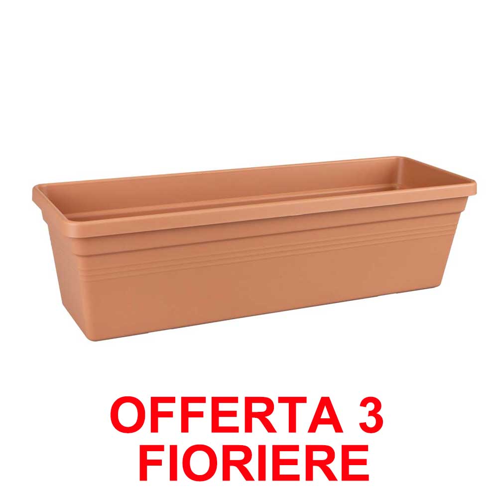 OFFERTA 3 FIORIERA GREEN BASICS TROUGH 40CM MILD TERRA