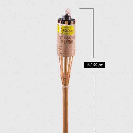 FIACCOLA DA GIARDINO IN BAMBOO 150CM