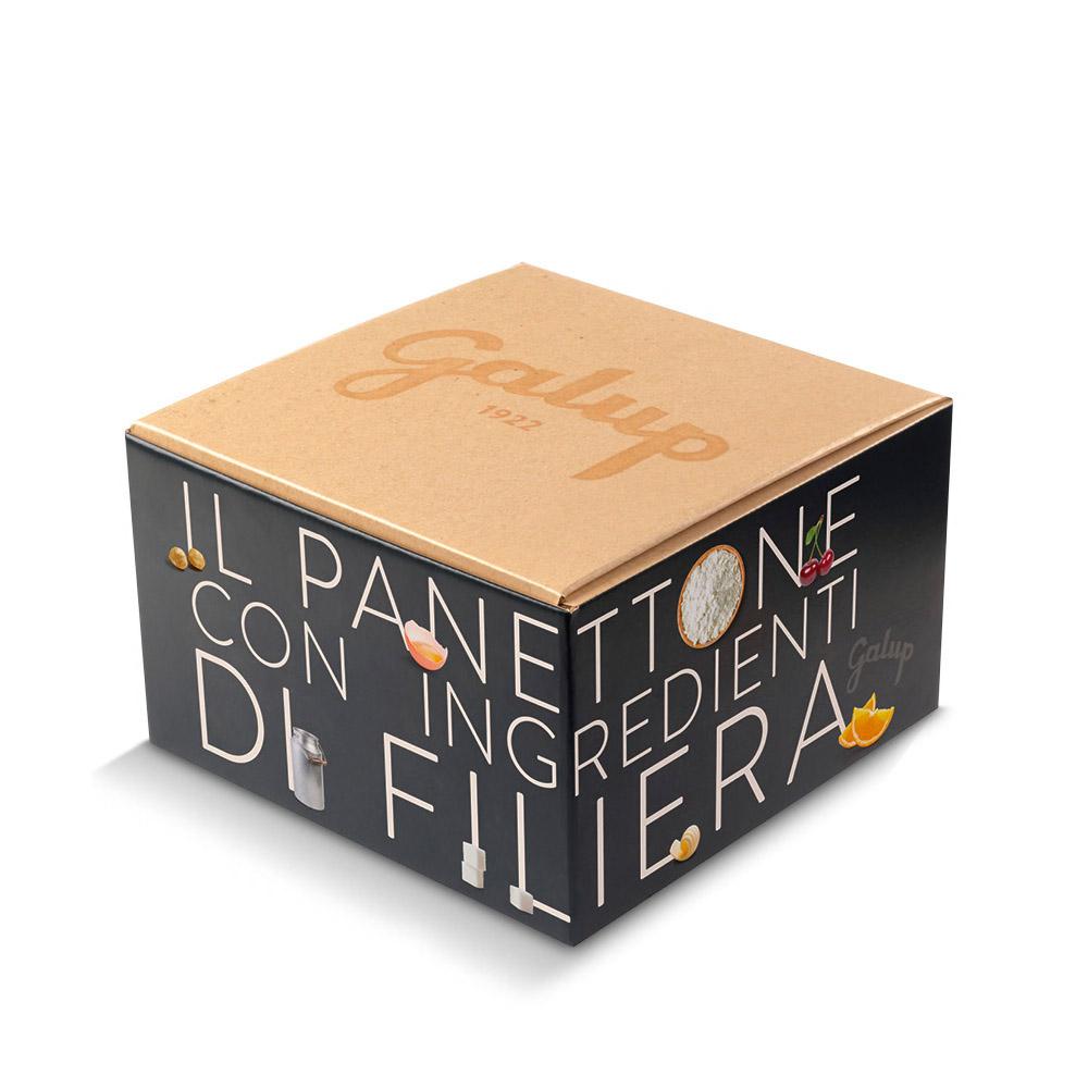 PANETTONE DI FILIERA GRAN GALUP CON CILIEGIE E ARANCIA CANDITA 1KG