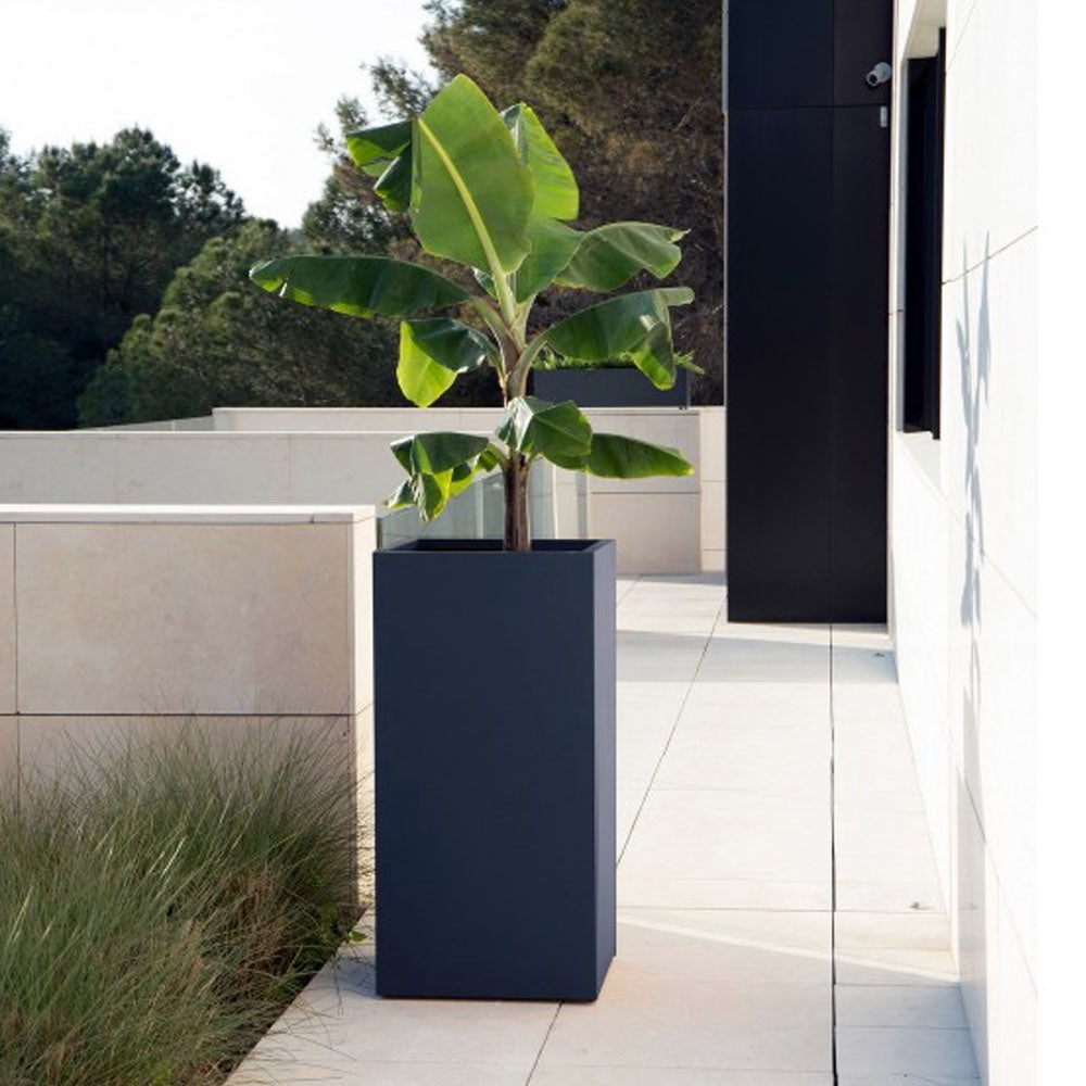 FIORIERA ALTA "PLANTER COLUMN" IN METALLO 50X50X100CM ANTRACITE