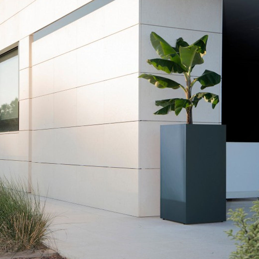 FIORIERA ALTA "PLANTER COLUMN" IN METALLO 50X50X100CM ANTRACITE