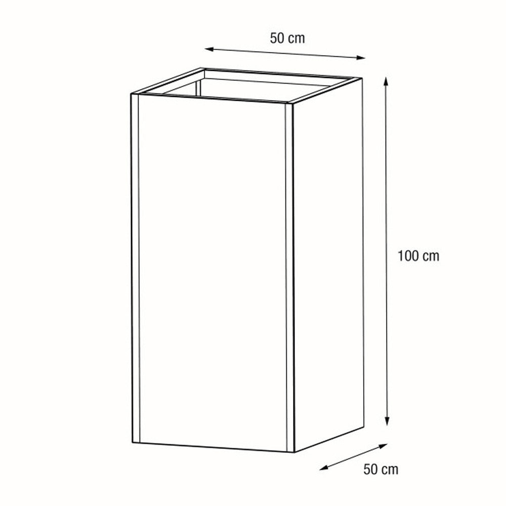 FIORIERA ALTA "PLANTER COLUMN" IN METALLO 50X50X100CM ANTRACITE