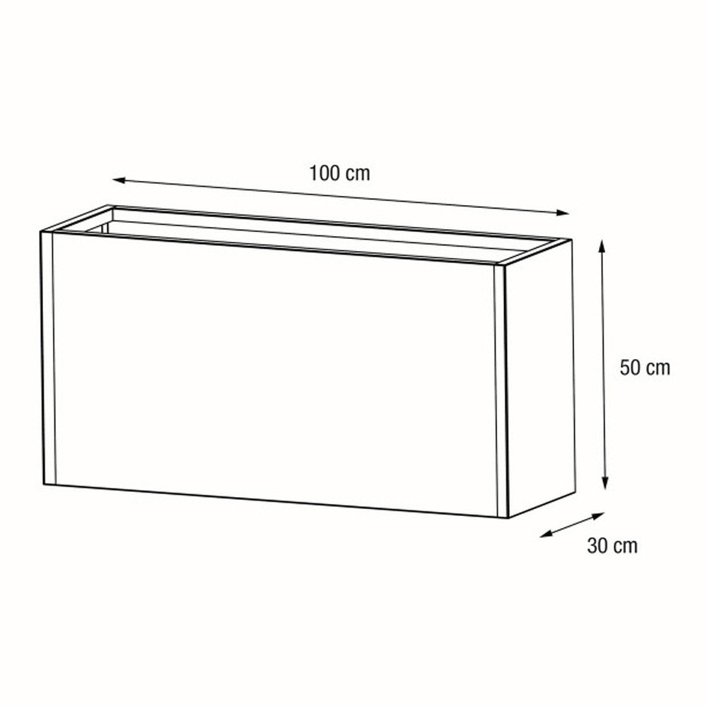 FIORIERA "PLANTER 30" IN METALLO 100X30X50CM ANTRACITE