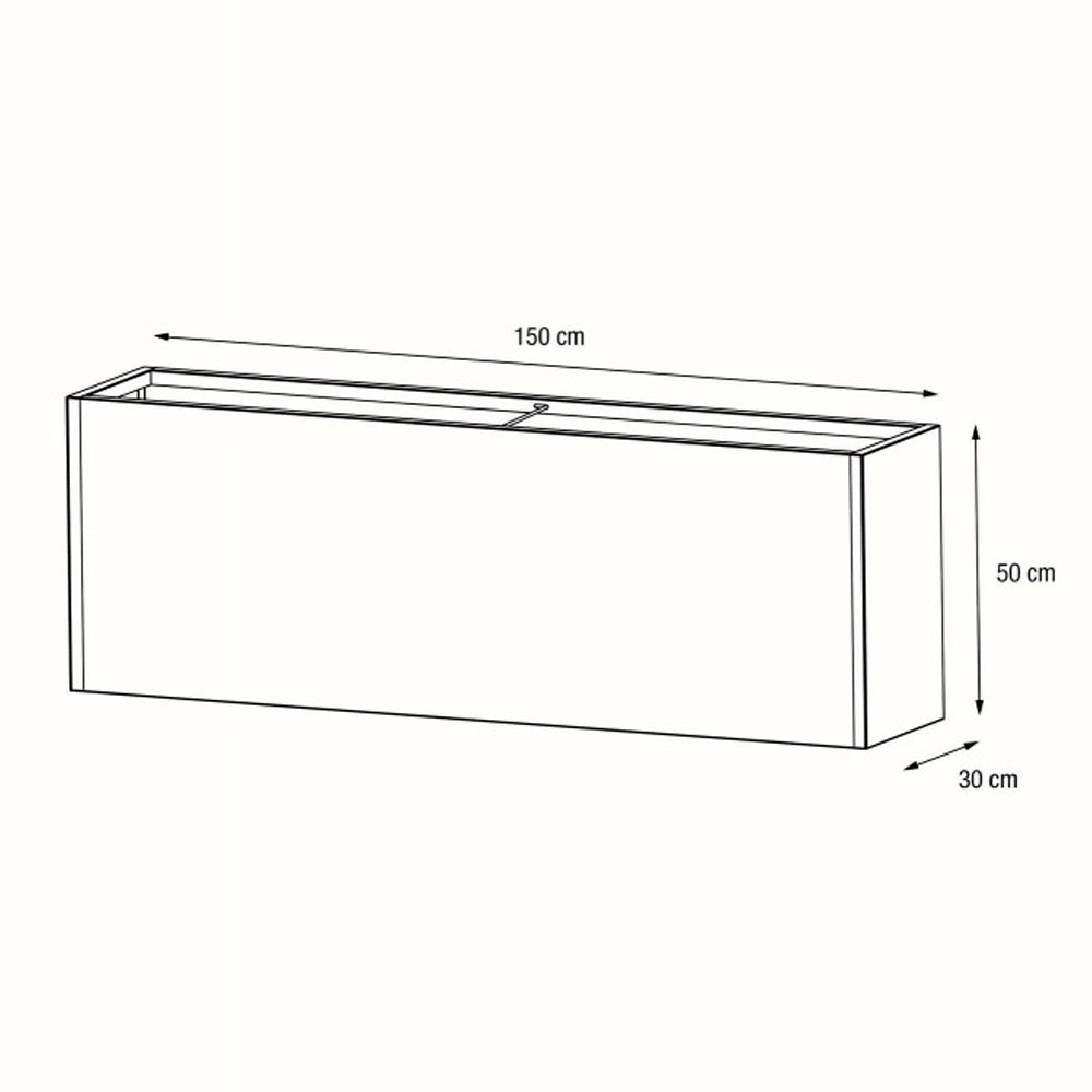 FIORIERA "PLANTER 30" IN METALLO 150X30X50CM ANTRACITE