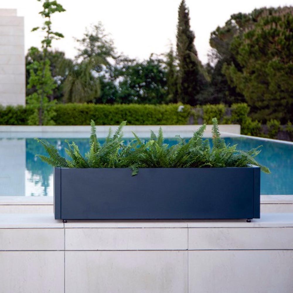 FIORIERA "PLANTER BALCONY" IN METALLO 100X25X25CM ANTRACITE