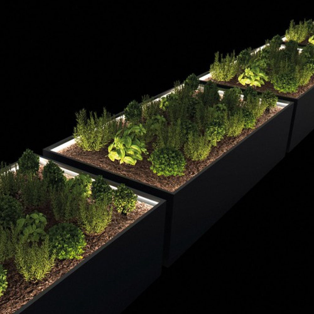 FIORIERA BASSA "PLANTER EDGE" IN METALLO 150X100X50CM ANTRACITE