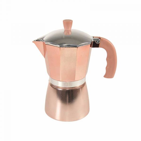 CAFFETTIERA ROSE/GOLD 6 TAZZE Q.B FLUO