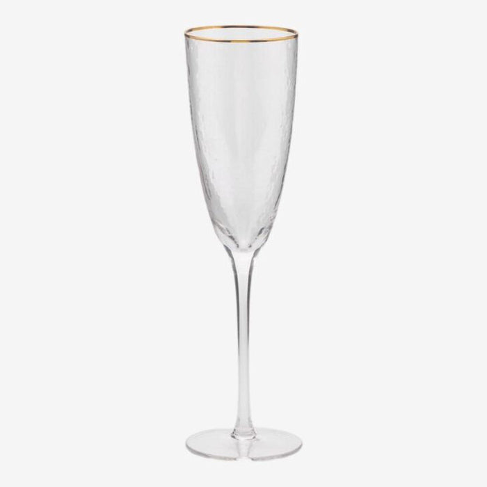 CALICE FLUTE IN VETRO "GOLDRIM" Ø7XH26CM