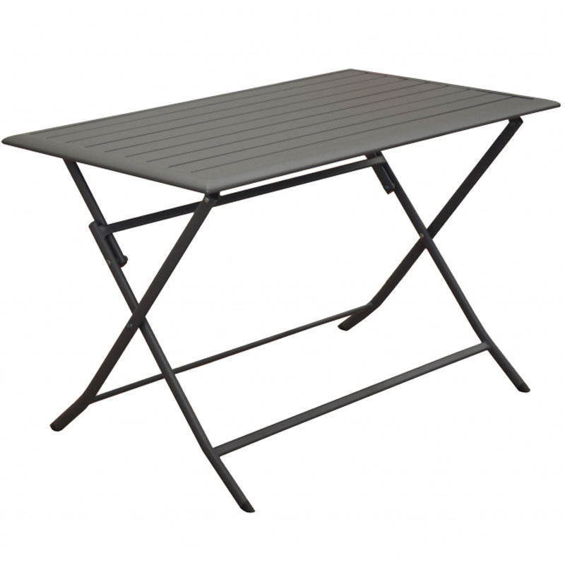 TAVOLO PIEGHEVOLE IN METALLO 110X70CM GRIGIO