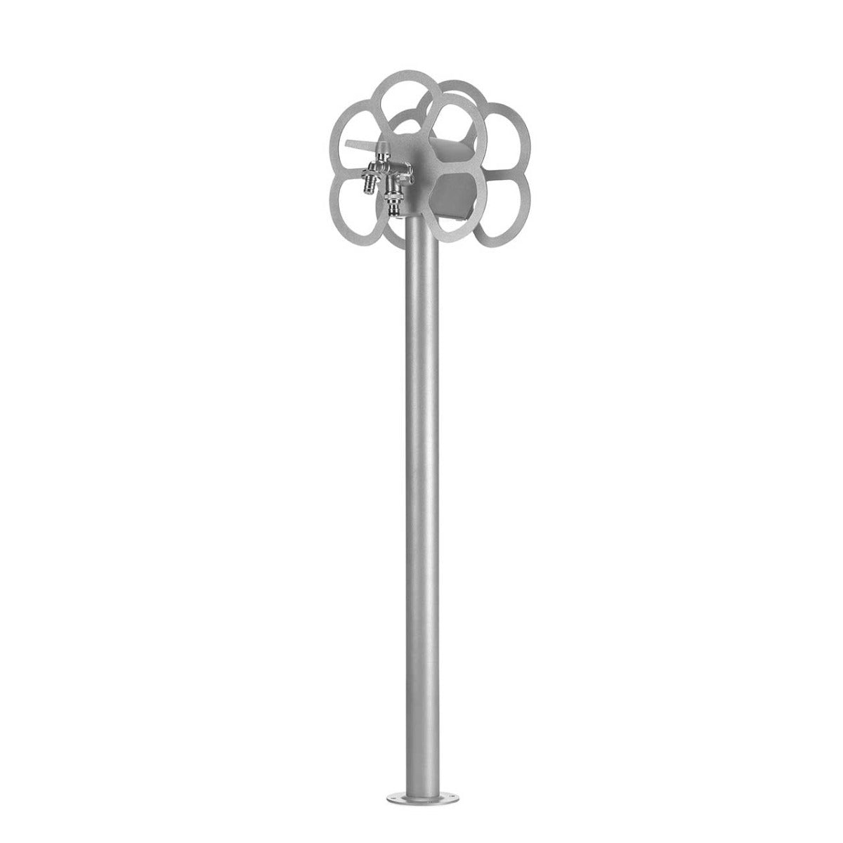 FONTANA IN METALLO CON PORTATUBO DA GIARDINO 42/SRF ALLUMINIO
