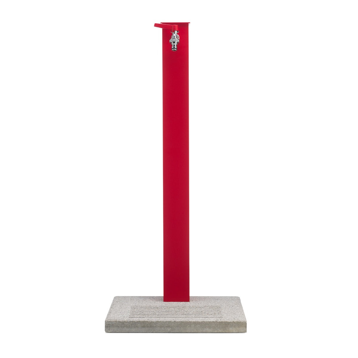 FONTANA DA GIARDINO ROSSA H91CM CON BASE IN CEMENTO