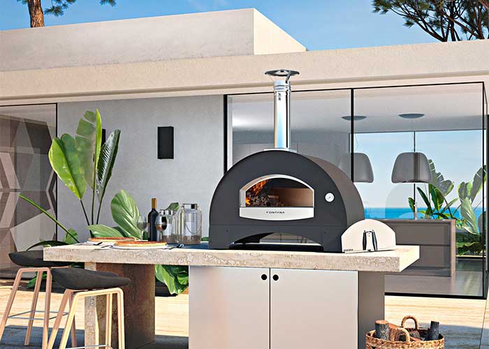FONTANA Hybrid-Backofen Volta 70x50 Grau 108 kg