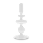 PORTACANDELE IN VETRO BOROSILICATO 20 CM TRASPARENTE
