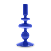 PORTACANDELE IN VETRO BOROSILICATO 20 CM BLU