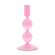 PORTACANDELE IN VETRO BOROSILICATO 16 CM ROSA