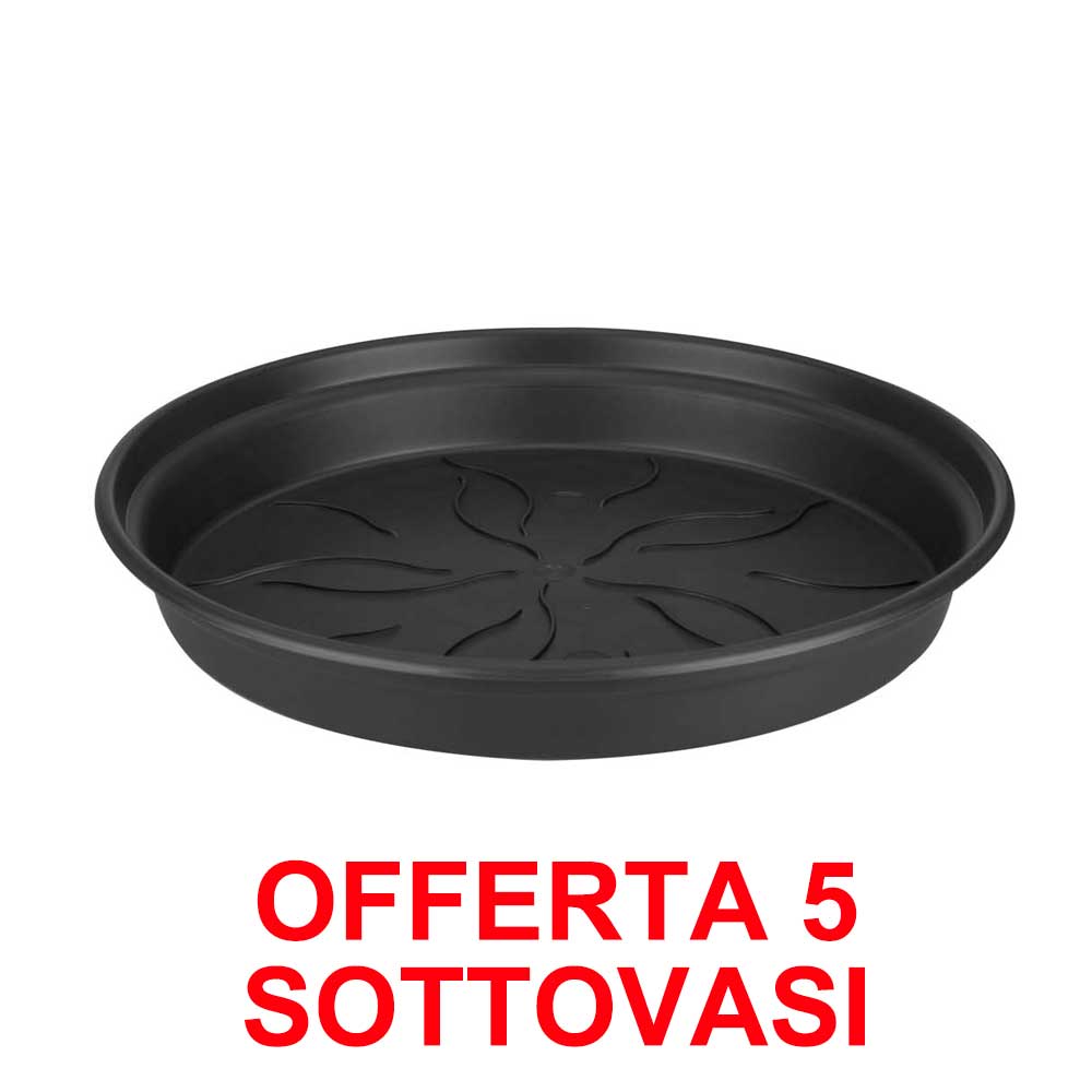 OFFERTA 5 SOTTOVASO GREEN BASICS SAUCER 14CM LIVING BLACK