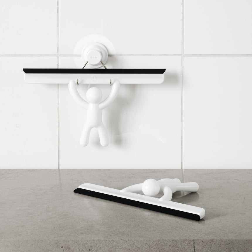 Tergivetro per Doccia con Gancio Adesivo Buddy 26x19x4cm Bianco Umbra