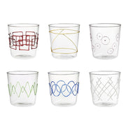 SET 6 BICCHIERI LOLLIPOP IN VETRO BOROSILICATO