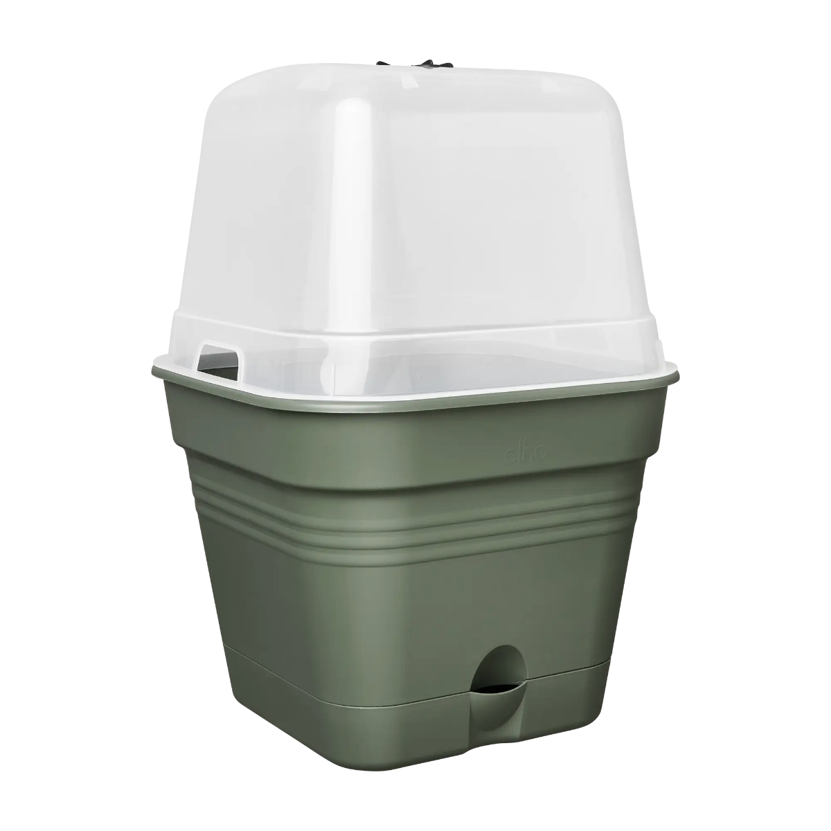 VASO DA COLTURA GREEN BASICS GROWPOT SQUARE ALLIN1 15CM LEAF GREEN