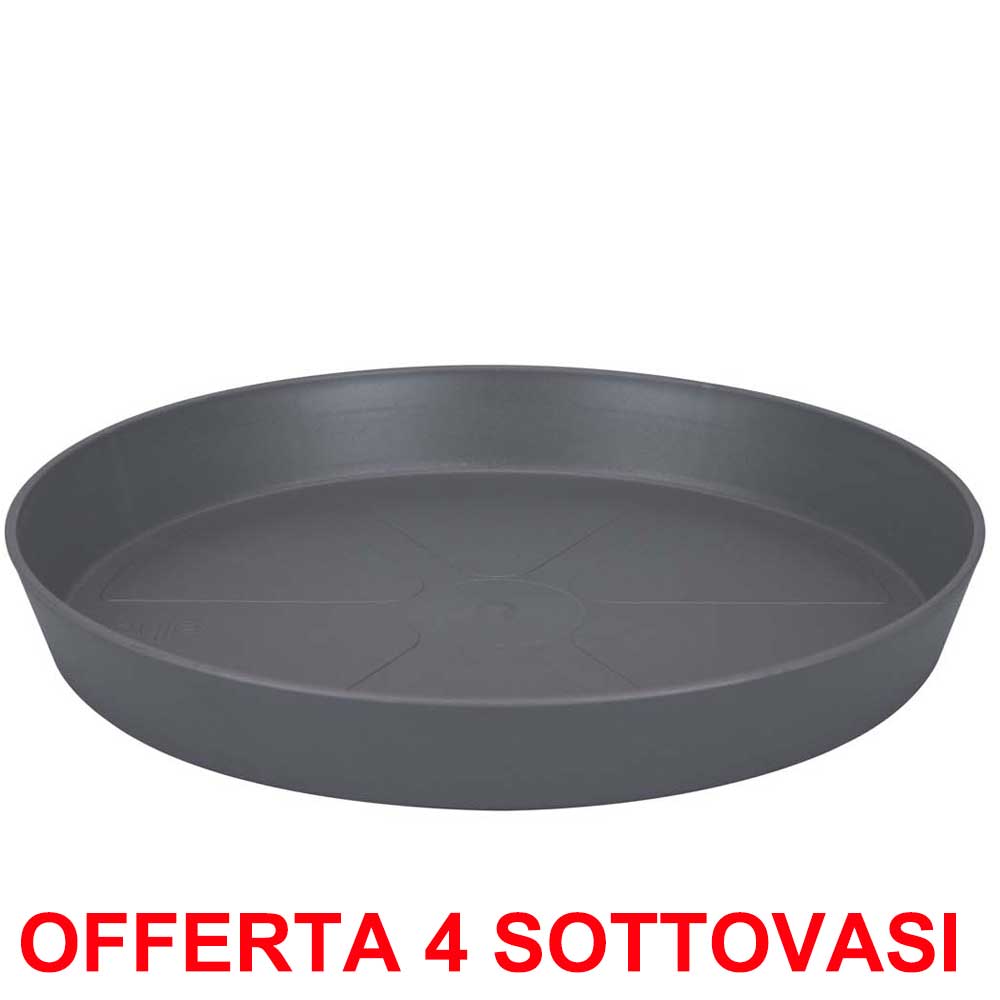 OFFERTA 4 SOTTOVASO LOFT URBAN SAUCER ROUND 21 ANTHRACITE