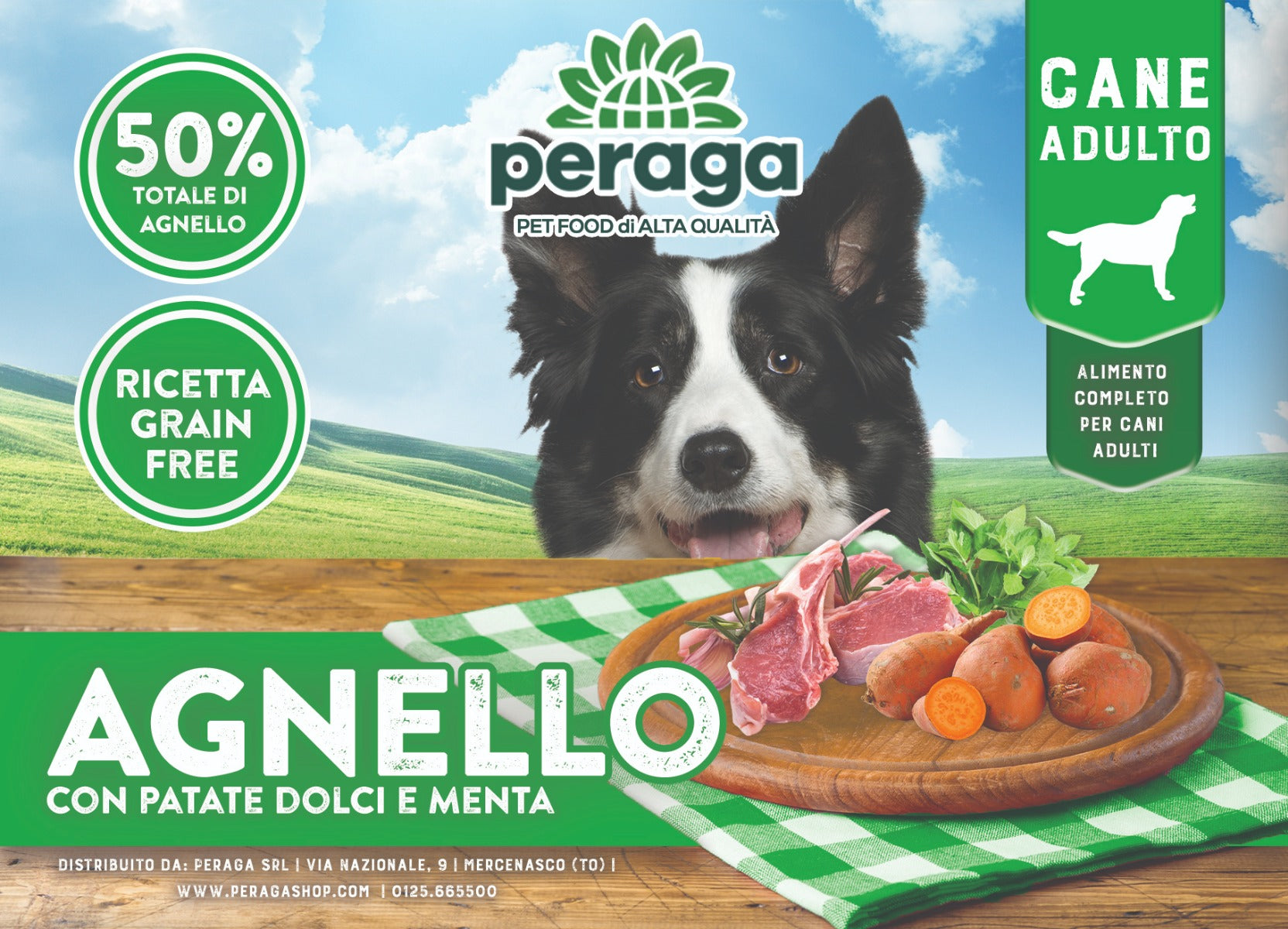 CROCCHETTE PERAGA GRAIN FREE PER CANE ADULTO 12KG AGNELLO