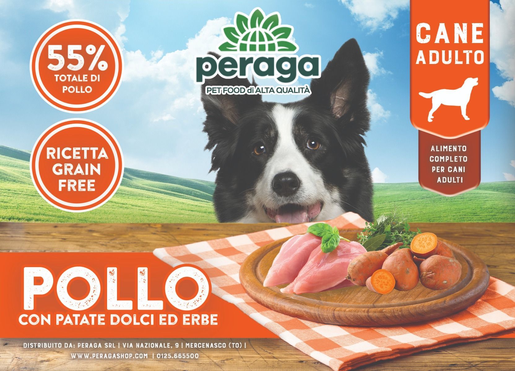 CROCCHETTE PERAGA GRAIN FREE PER CANE ADULTO 12KG POLLO