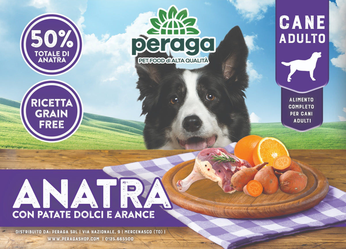 CROCCHETTE PERAGA GRAIN FREE PER CANE ADULTO 12KG ANATRA