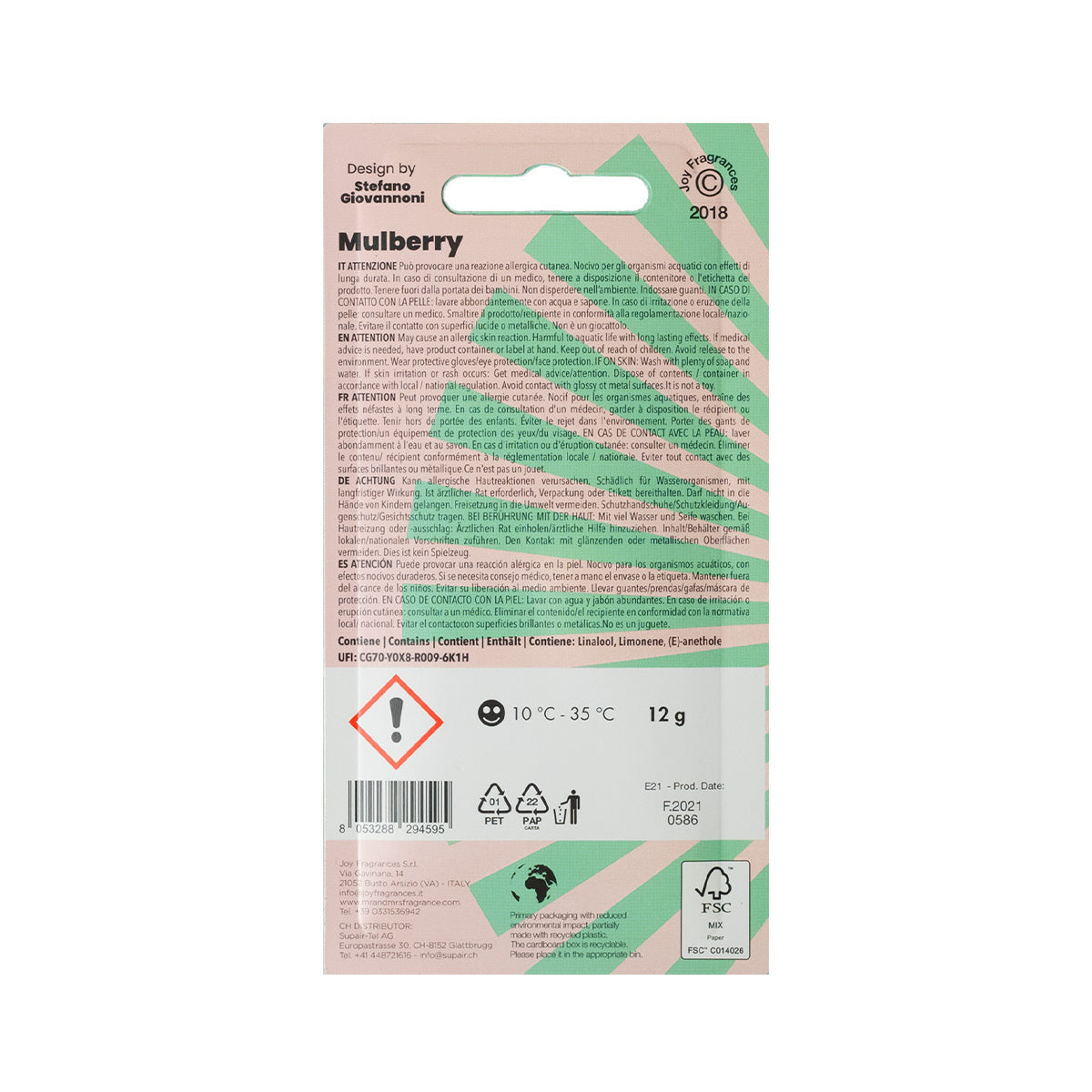 MR & MRS FRAGRANCE PROFUMATORE PER AUTO GIGI LILLA MULBERRY