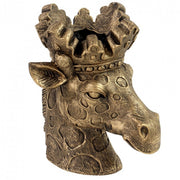 TESTA GIRAFFA ORO PORTAVASO 43 x 39 CM