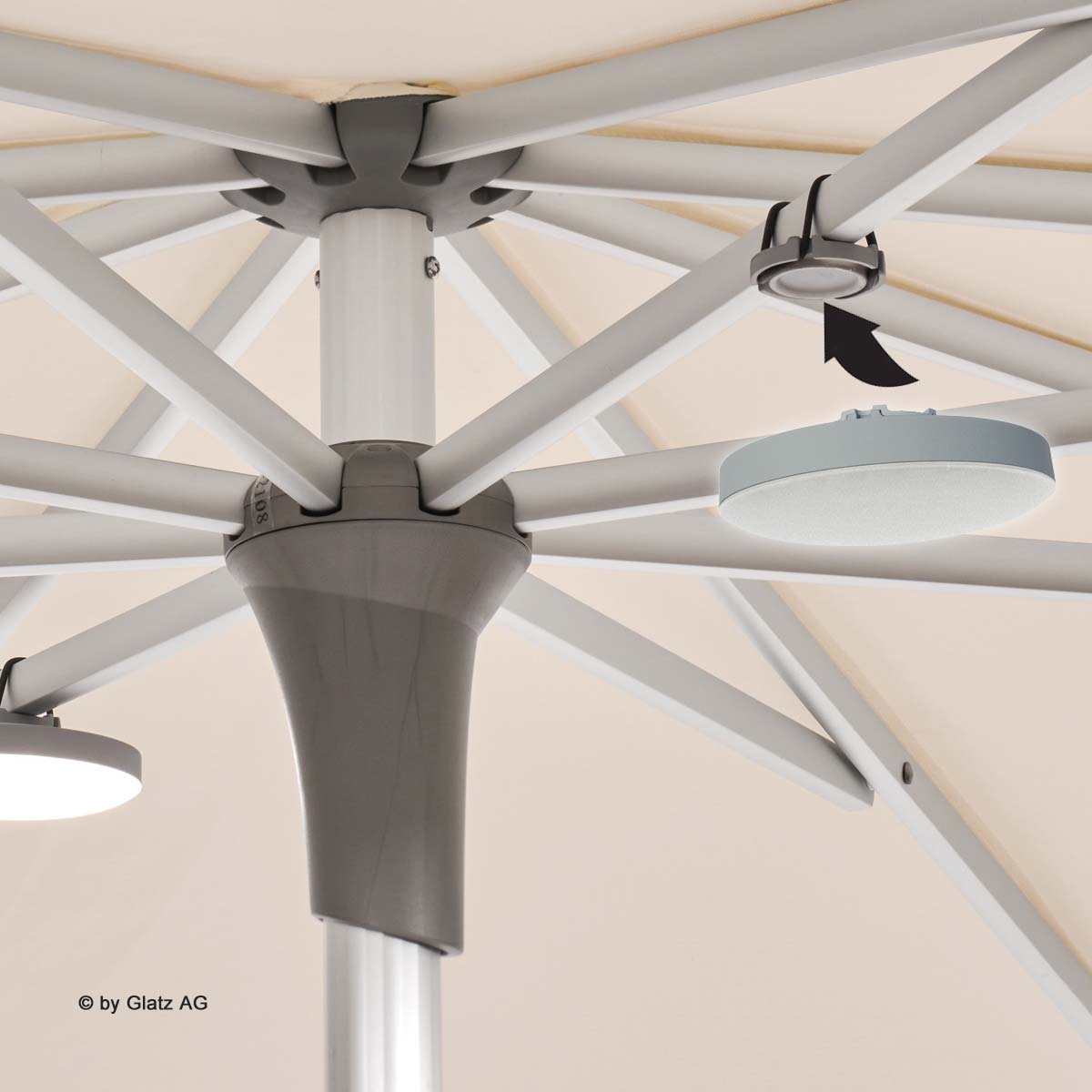 LUCE PER OMBRELLONE RICAMBIO OSYRION SPOT SET 4PZ
