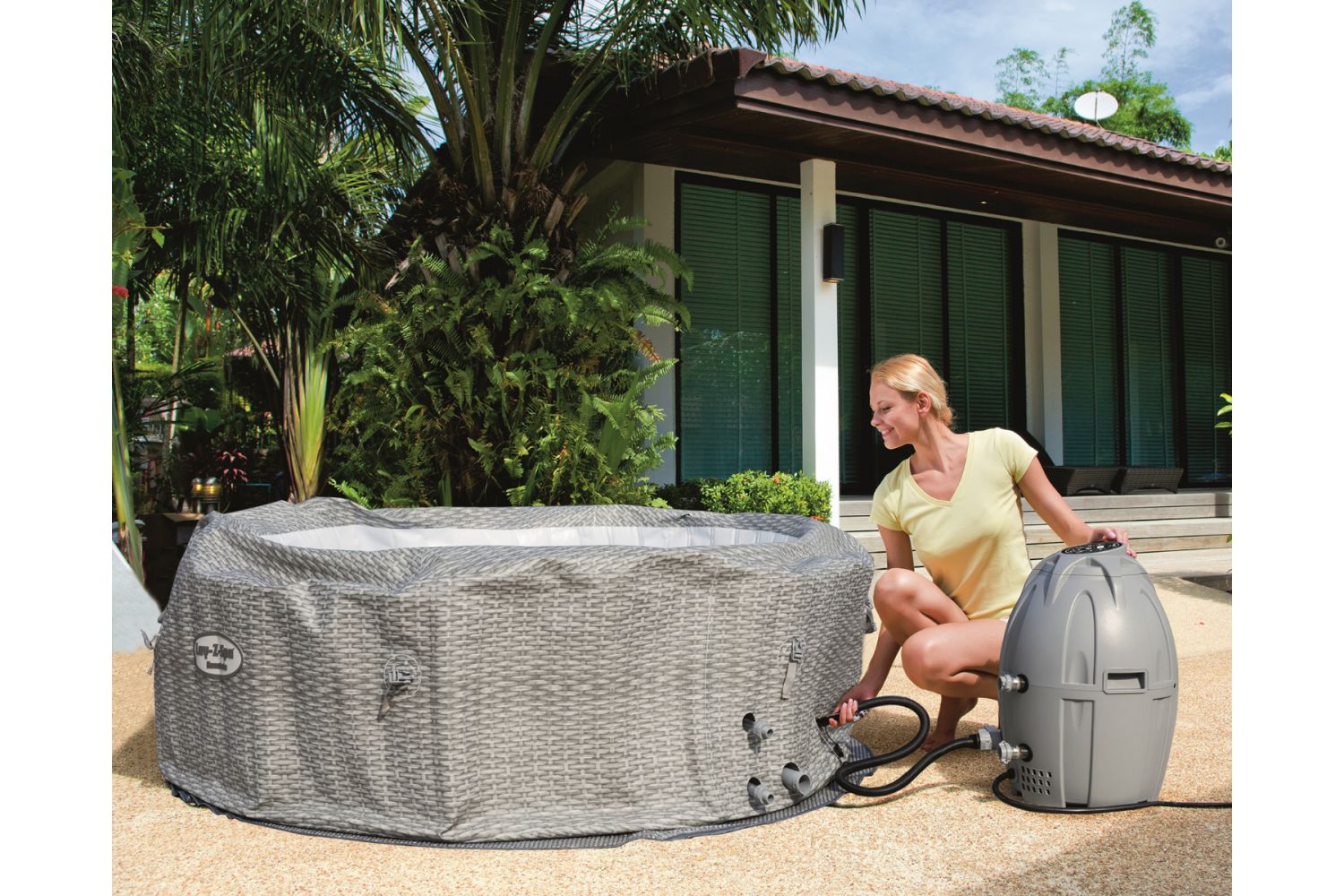 PISCINA IDROMASSAGGIO LAY-Z-SPA 196X71CM HONOLULU AIRJET 4/6 ADULTI