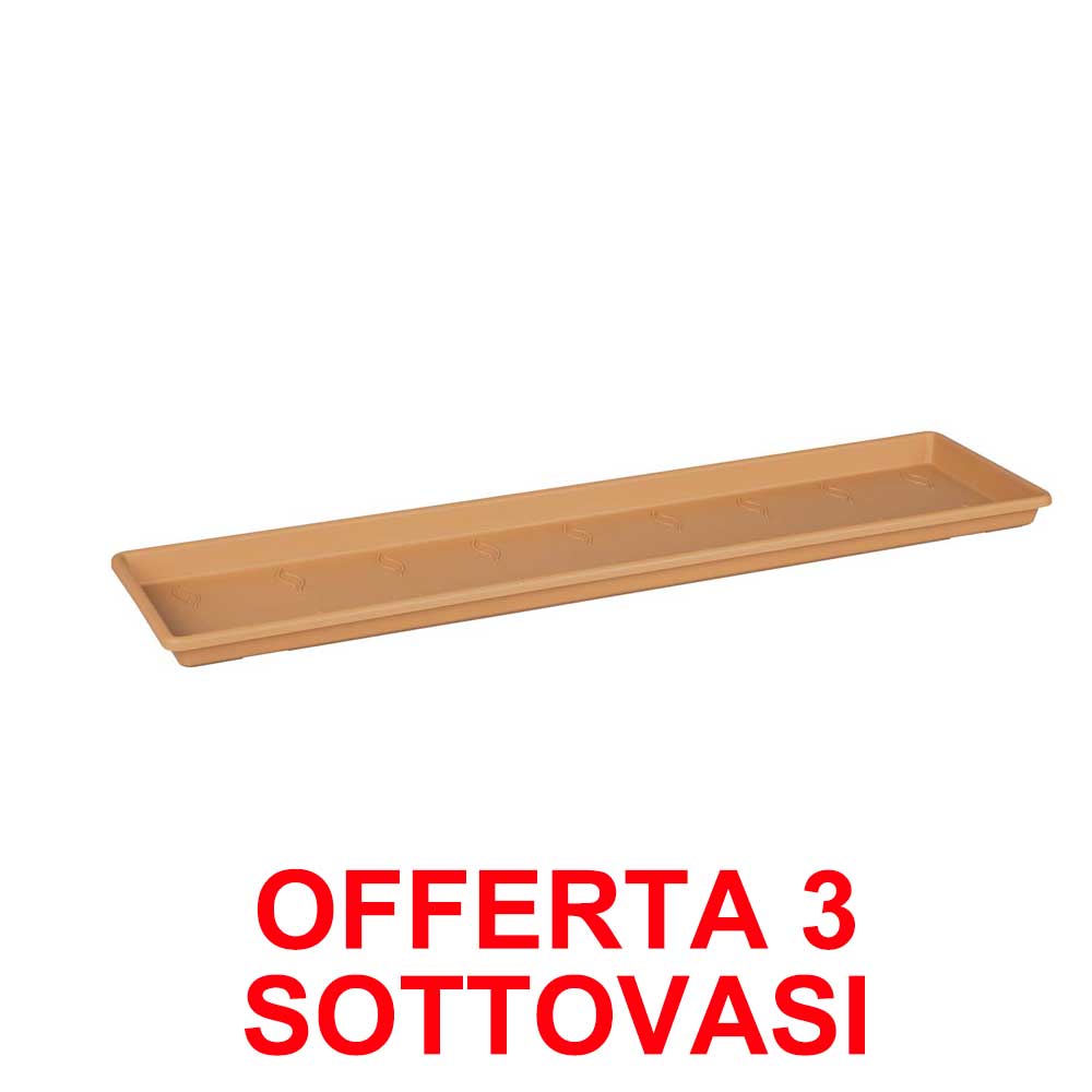 OFFERTA 3 SOTTOVASO GREEN BASICS TROUGH SAUCER 40CM MILD TERRA