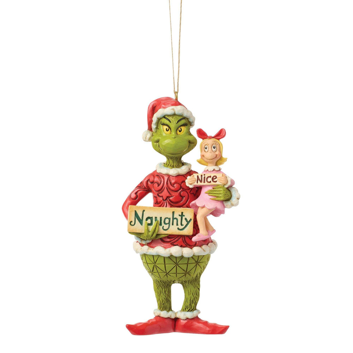 Decorazione da Appendere Grinch e Cindy Lou Who 10cm JIM SHORE