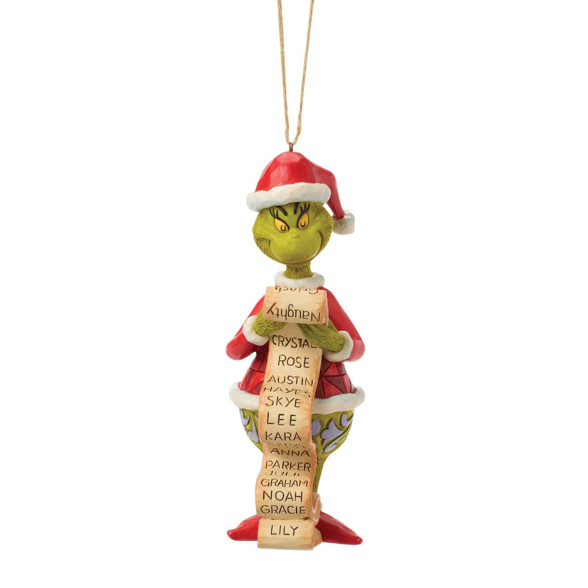 Ornamento da appendere Grinch Lista Cattivi Jim Shore