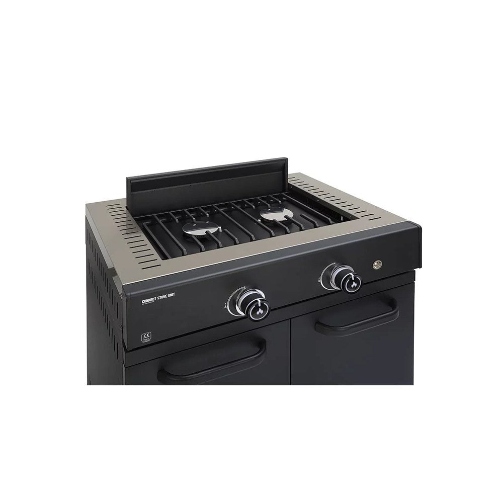 Modulo Piano Cottura Outdoor 2 Bruciatori 88.5x80x63.6 cm Nero GRLLR