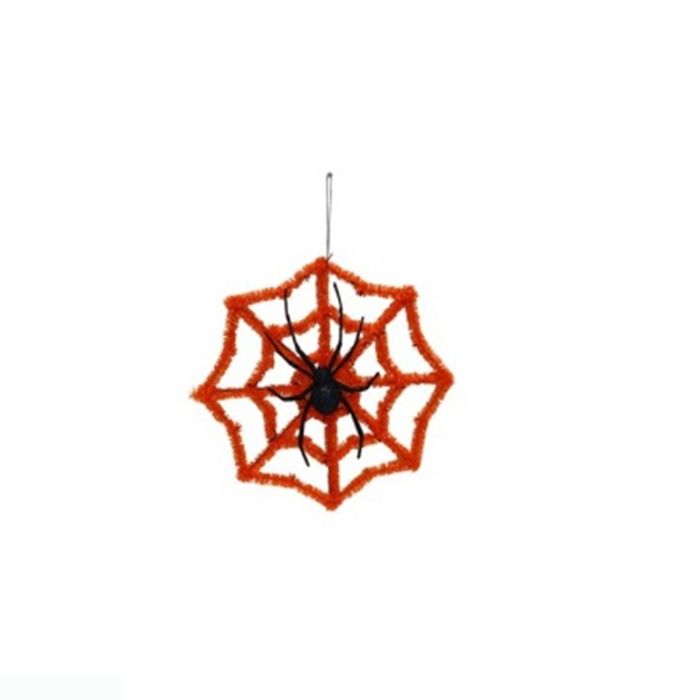 DECORAZIONE DI HALLOWEEN, RAGNO CON RAGNATELA, 30X30CM